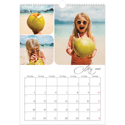 Årskalender A3 — Øjebliksbilleder og skrift [kalender forside]