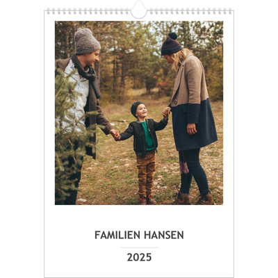 Familiekalender A3  — Enkel familiekalender - Familie på 5 [kalender forside]