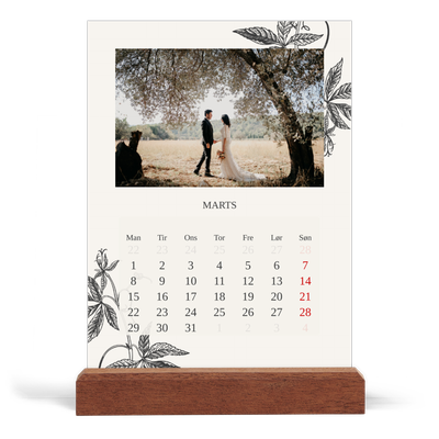 Staffeli kalender - stående  — Blek & blomst [Marts]