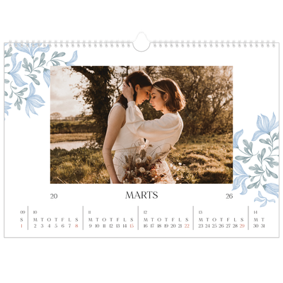 A3 Foto Kalender — Elegant blomstret [Marts]