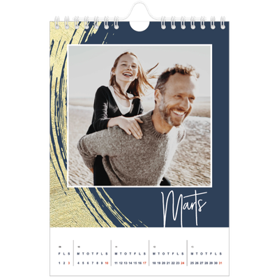 A5 Foto Kalender — Gylne penselstrøk [Marts]