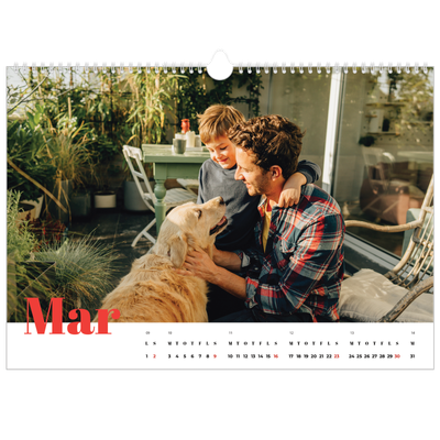 A3 Foto Kalender — Et fantastisk år [Marts]
