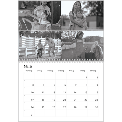 Fotokalender A4 dobbelt (30 x 40 cm) — Billeder i fokus [Marts]