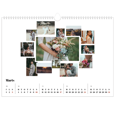 A3 Foto Kalender — Collage shapes [Marts]