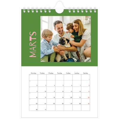 A5 Foto Kalender — Farverig kalender [Marts]