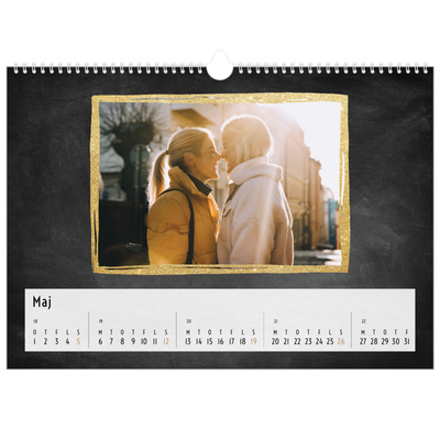 A3 Foto Kalender — Rammer med glitter [kalender forside]