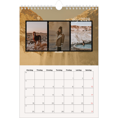 Fotokalender A4 (20 x 30 cm) — Eventrylyst [kalender forside]