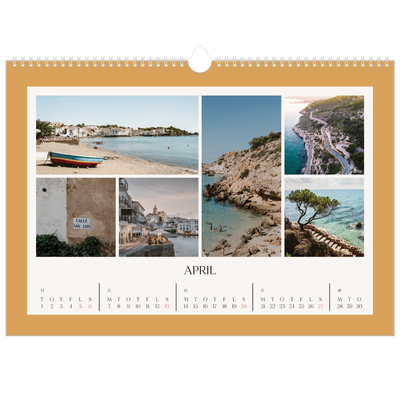 A3 Foto Kalender — Klassiske farver [April]