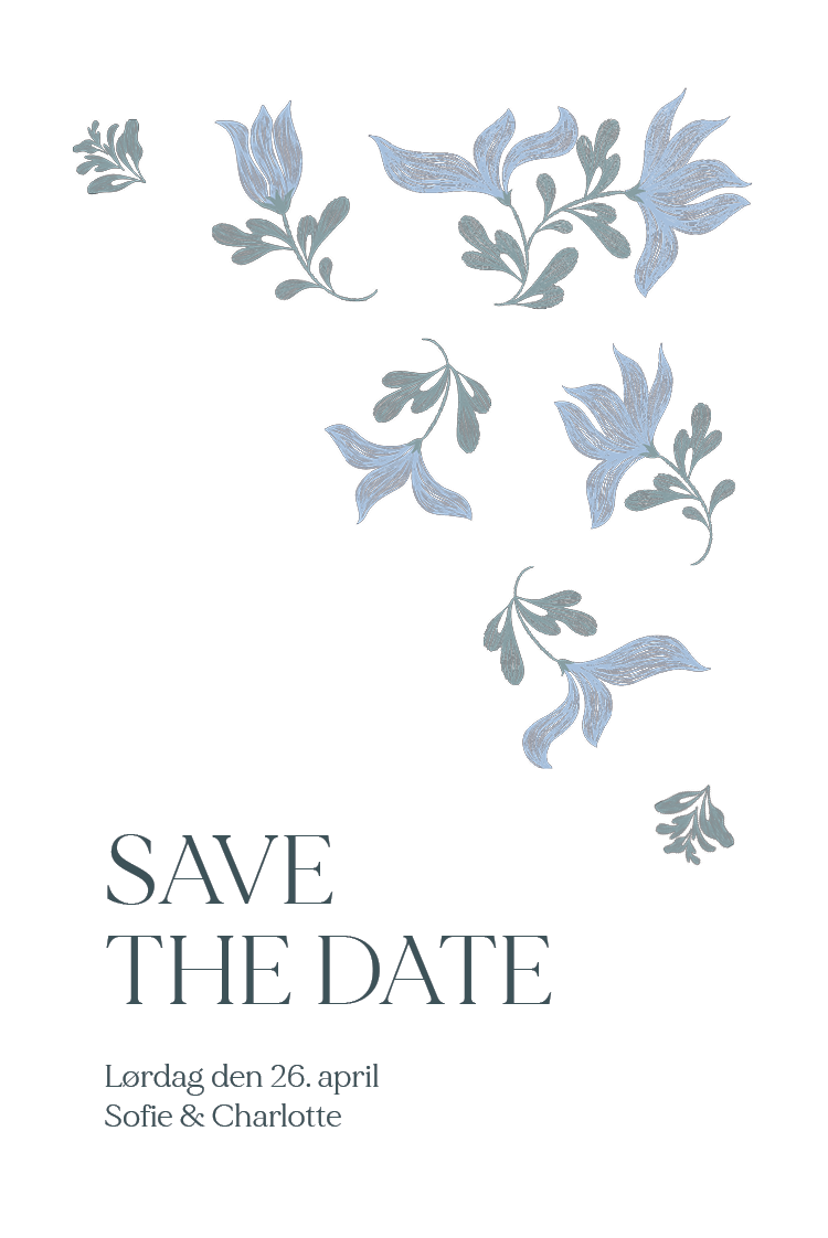 Save the date — Elegant blomstret