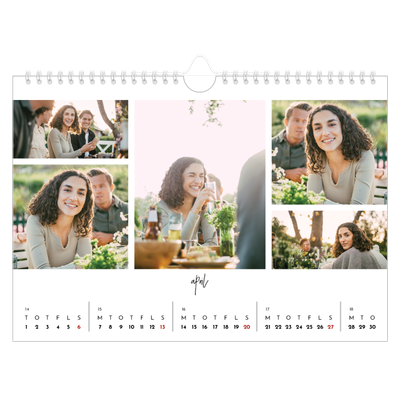 Fotokalender A4 — Billedcollage [April]
