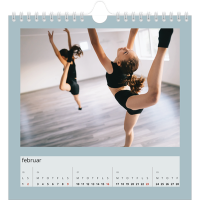 Årskalender kvadratisk — Neo Scandi [Februar]