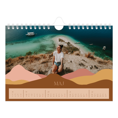 A5 Foto Kalender — Neutrale bjerge [kalender forside]