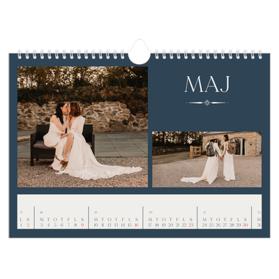 Fotokalender A4 — Skifer & seriffer [Maj]