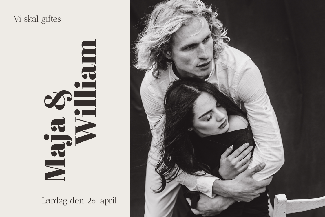 Invitationer — Lodret navneskilt