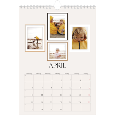 Fotokalender A4 (20 x 30 cm) — Billedvæg [April]