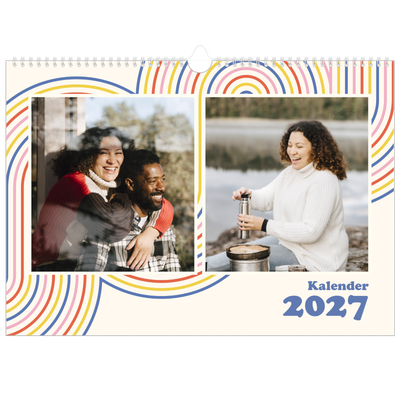 A3 Foto Kalender — Retro striber [kalender forside]