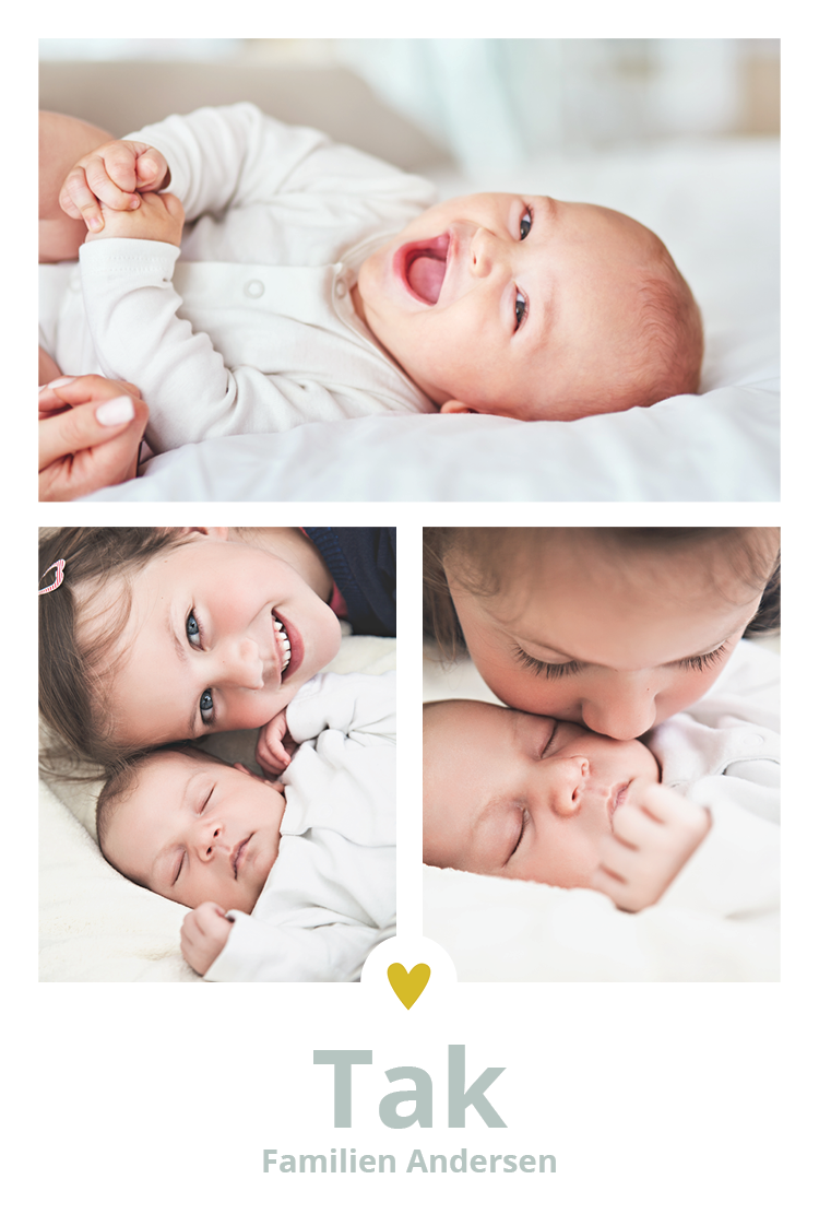 Takkekort — Lille guldhjerte