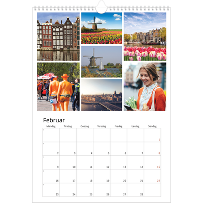 Årskalender A3 — Billedgitter [Februar]