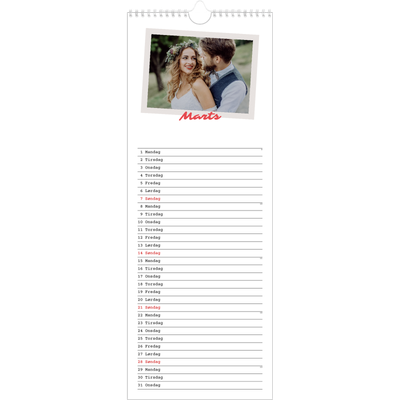 Køkkenkalender  — Signeret tryk [Marts]