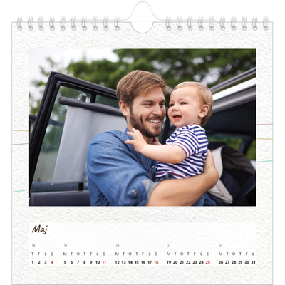 Årskalender kvadratisk — Blomstret indpakning [kalender forside]