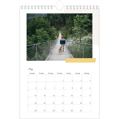 Fotokalender A4 (20 x 30 cm) — Pastellfarver [kalender forside]