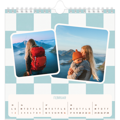 Årskalender kvadratisk — Retro mønstre [Februar]