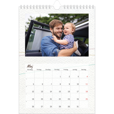 Fotokalender A4 (20 x 30 cm) — Blomstret indpakning [kalender forside]
