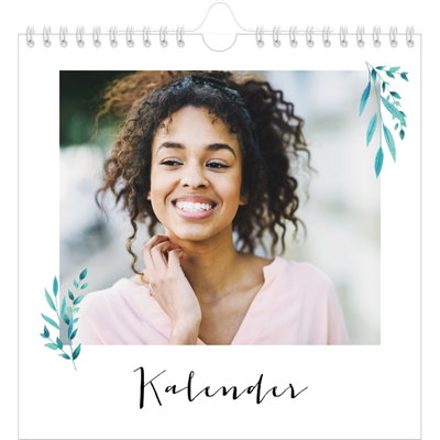 Årskalender kvadratisk — Blomsterillustrationer [kalender forside]