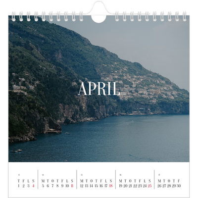 Årskalender kvadratisk — Endeløs flugt [April]