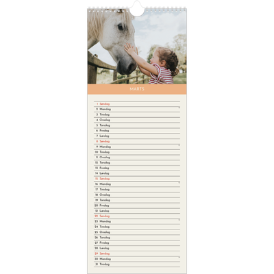 Køkkenkalender  — Pastel kapitler [Marts]