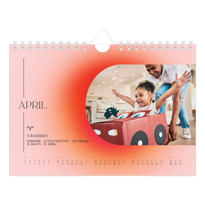 A5 Foto Kalender — Astrologi gradient [April]