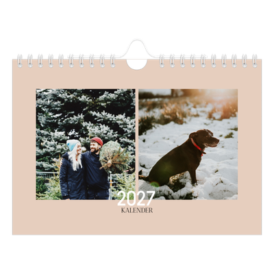 A5 Foto Kalender — Overlappende tekst [kalender forside]