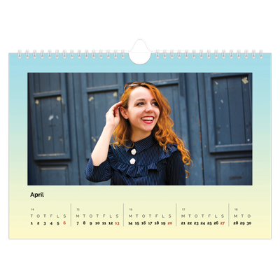 Fotokalender A4 — Pastelfarver [April]