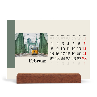 Staffeli kalender - liggende  — Verdens seværdigheder [Februar]
