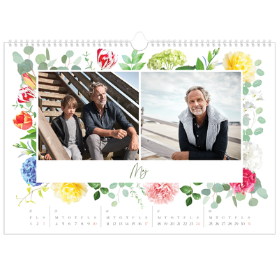 A3 Foto Kalender — Klassiske blomster [kalender forside]