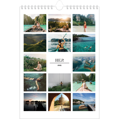 Fotokalender A4 (20 x 30 cm) — Billedgrid [kalender forside]