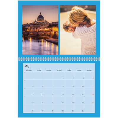 Fotokalender A4 dobbelt (30 x 40 cm) — Skarpe farver [kalender forside]