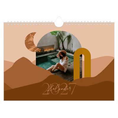 Fotokalender A4 — Neutrale bjerge [kalender forside]