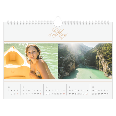 Fotokalender A4 — Elegant guld [kalender forside]