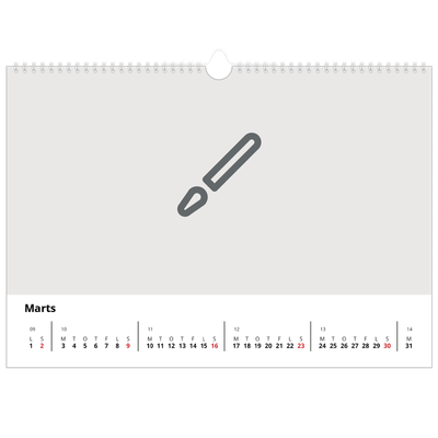 A3 Foto Kalender — Design selv [Marts]
