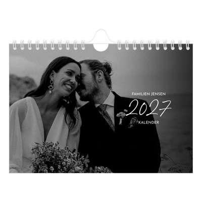 A5 Foto Kalender — Elegant skrift [kalender forside]