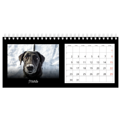 Bordkalendere — Sort minimal [Marts]