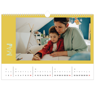 A3 Foto Kalender — Farverig kalender [kalender forside]