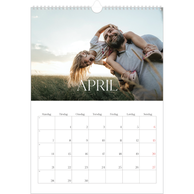 Årskalender A3 — Tolv store måneder [April]