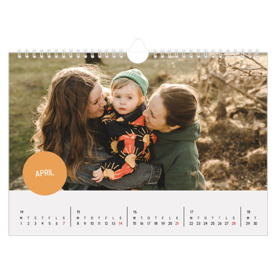 Fotokalender A4 — Fotoklistermærke [April]