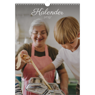 Årskalender A3 — Håndskreven måned [kalender forside]