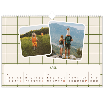 A3 Foto Kalender — Retro mønstre [April]