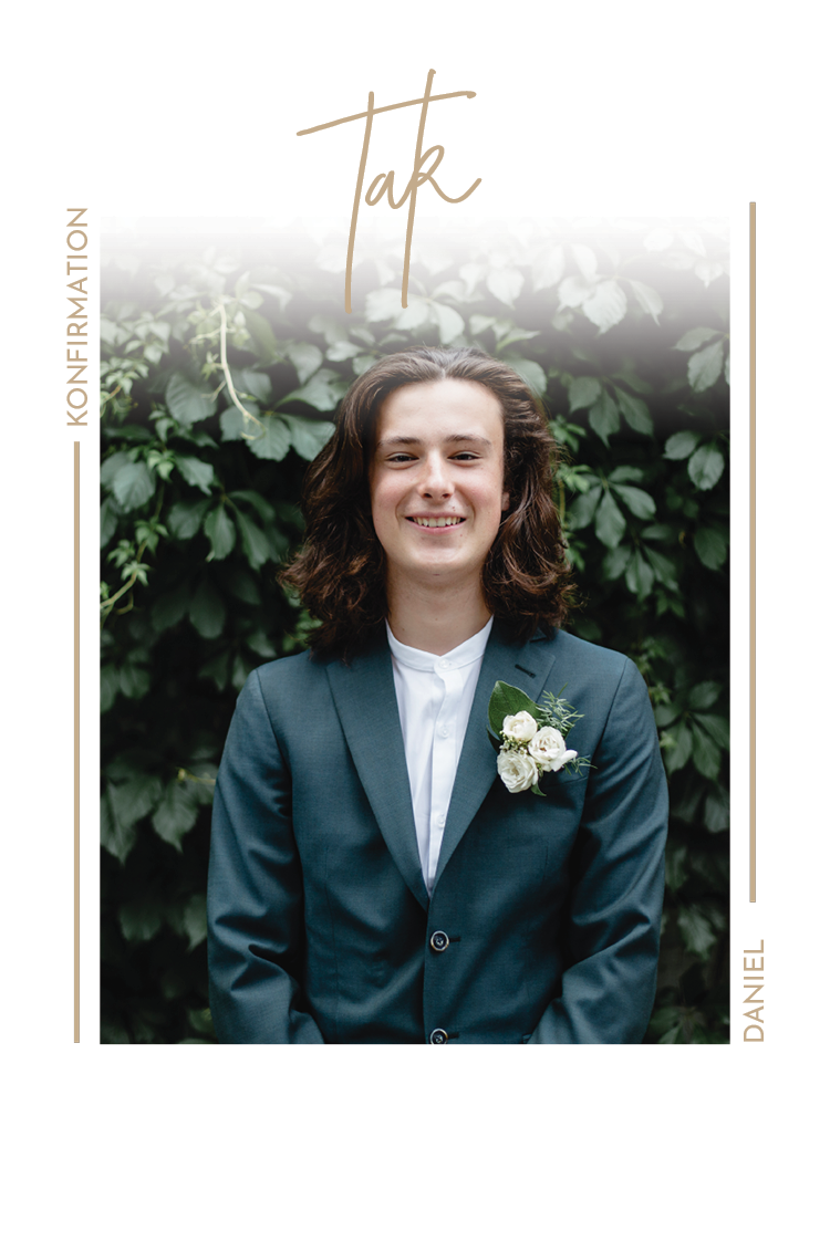 Takkekort — Guld signatur