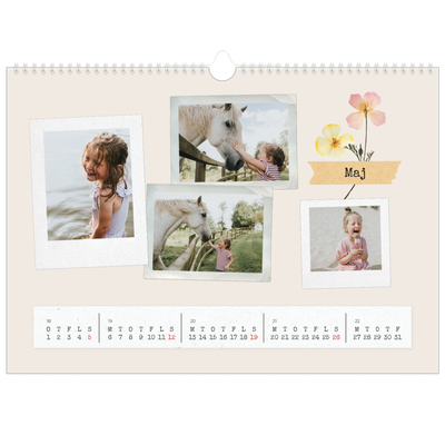 A3 Foto Kalender — Vintage scrapbooking [kalender forside]