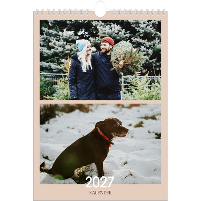 Fotokalender A4 (20 x 30 cm) — Overlappende tekst [kalender forside]
